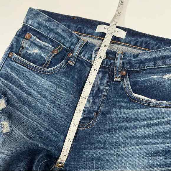 Moussy Vintage Sz 24 Womens MV Glendele Raw Hem Cropped Jeans - Picture 15 of 16
